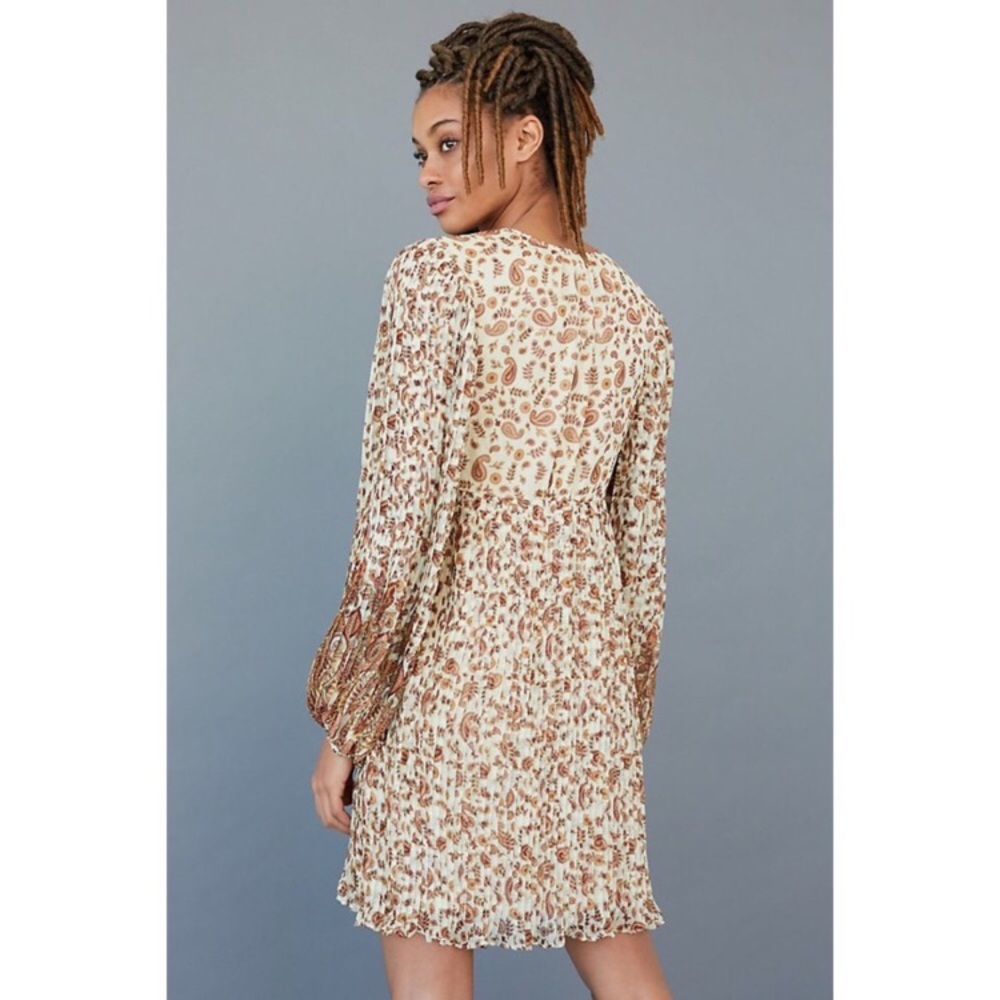 NWT ANTHROPOLOGIE SHYLA PLEATED MINI WRAP DRESS - Picture 8 of 13
